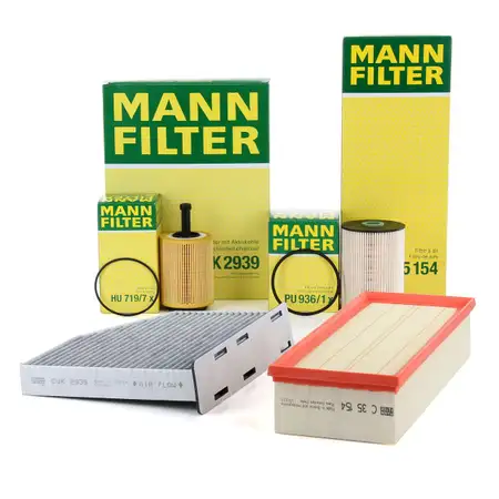 MANN Filter-Set 4-tlg VW Golf 5 6 Touran AUDI A3 8P SEAT Leon SKODA Octavia 2 1.9/2.0 TDI