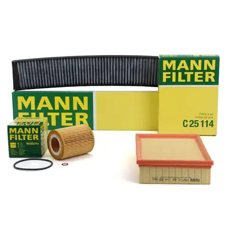 MANN Filter-Set 3-tlg f&uuml;r BMW 3er E46 320i 323i 325i 328i 330i X3 E83 2.5i 3.0i M52 M54