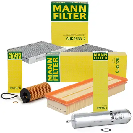 MANN Filter-Set 4-tlg BMW 5er F10 F11 518d 150/163 PS + 520d 190/205/211 PS B47