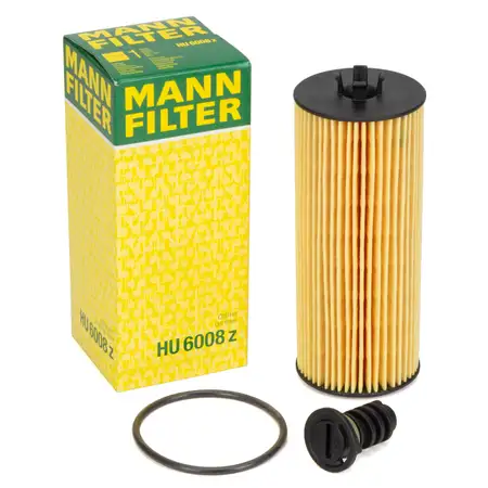 MANN HU6008z &Ouml;lfilter + Schraube MERCEDES W205 W213 W463 V/C/X167 W222 M278 M157 M176 M177