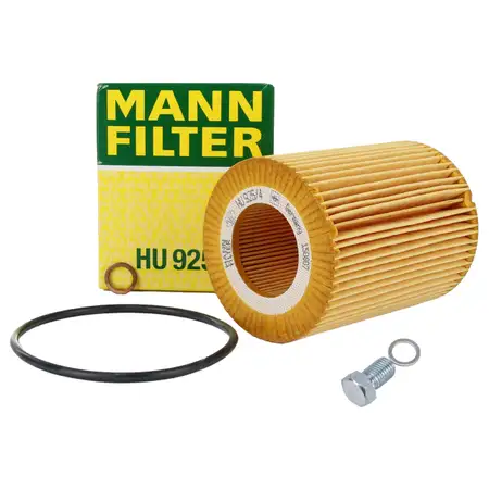 MANN HU925/4x &Ouml;lfilter + Schraube BMW E36 E46 E39 E60 E61 E38 E55-67 X3 X5 M50 M52 M54