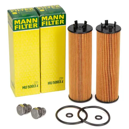 2x MANN HU5003Z &Ouml;lfilter + Schraube VW Golf 8 Passat B8 A3 8Y Q3 F3 Leon Octavia 4 2.0 TDI