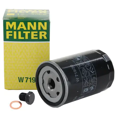 MANN W719/30 &Ouml;lfilter + Schraube VW Golf 3 4 Passat B3/B4 B5 Sharan T4 Vento 1.6 1.8 2.0