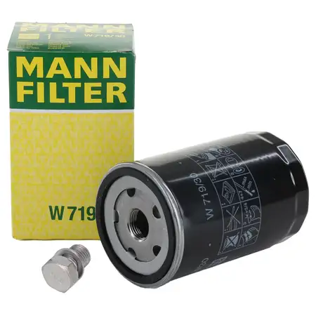 MANN W719/30 &Ouml;lfilter + Schraube VW Golf 5 6 Passat B5 B6 Polo Sharan Touran T5 1.6-2.0