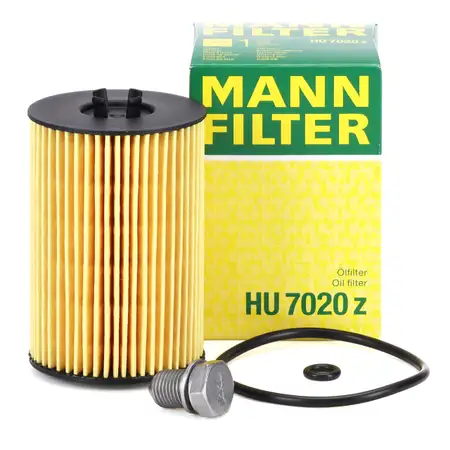 MANN HU7020z &Ouml;lfilter + Schraube VW Golf 6 7 Passat B8 T6 A3 A4 A5 A6 Q3 Q5 1.6/2.0 TDI