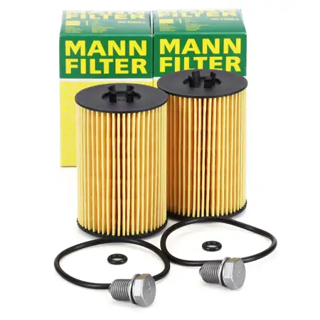 2x MANN HU7020z &Ouml;lfilter + Schraube VW Golf 6 7 Passat B8 T6 A3 A4 A5 A6 Q3 Q5 1.6/2.0 TDI