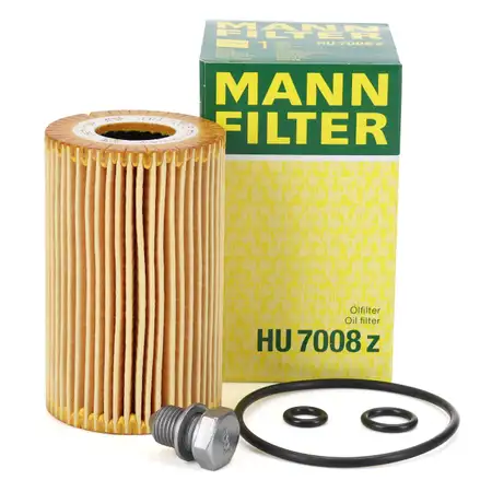 MANN HU7008z &Ouml;lfilter + Schraube VW Golf 5 6 Passat B6 B7 T5 T6 A3 A4 A6 Q3 Q5 1.6/2.0 TDI