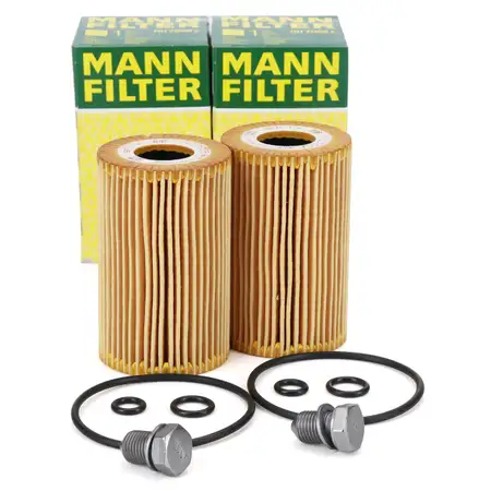 2x MANN HU7008z &Ouml;lfilter + Schraube VW Golf 5 6 Passat B6 B7 T5 T6 A3 A4 A6 Q5 1.6/2.0 TDI