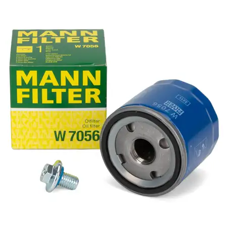 MANN W7056 &Ouml;lfilter + Schraube OPEL Adam Astra K Corsa E Insignia B Karl Mokka / X 1.0-1.5