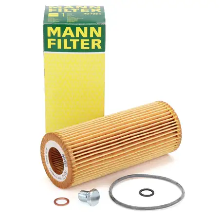 MANN HU722x &Ouml;lfilter + Schraube BMW E87 118/120d E46 E90-93 318/320d E60 E61 X3 E83 M47