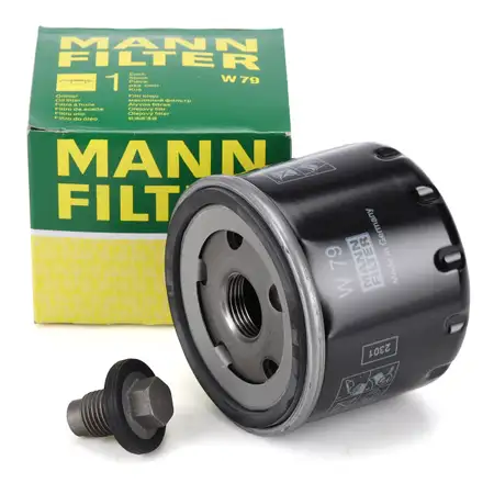 MANN W79 &Ouml;lfilter + Schraube FIAT 500X 334 Tipo 356 357 JEEP Compass Renegade 1.0 1.3