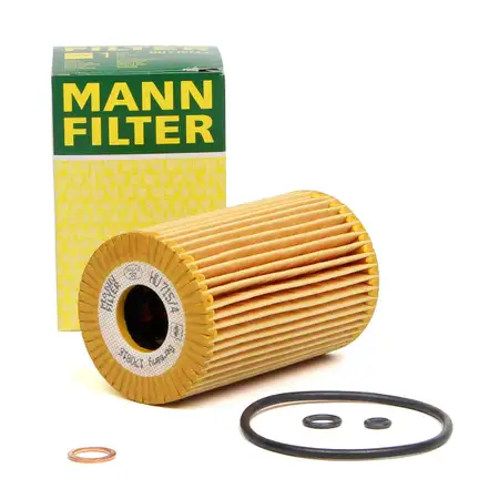 MANN HU715/4x &Ouml;lfilter BMW 3er E30 E36 E46 5er E34 Z3 E36 ab 09.1995 M40 M42 M43 M44