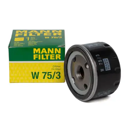 MANN W75/3 &Ouml;lfilter DACIA RENAULT OPEL ALFA ROMEO NISSAN MITSUBISHI SUZUKI