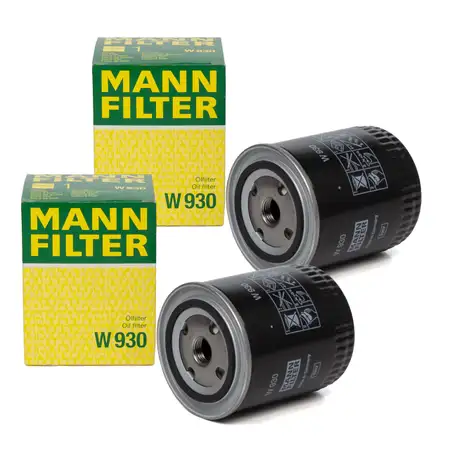 2x MANN W930 &Ouml;lfilter Motor&ouml;lfilter f&uuml;r FENDT FARMER / FAVORIT / GT - CASE IHC