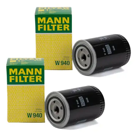 2x MANN W940 &Ouml;lfilter Motor&ouml;lfilter f&uuml;r FENDT Farmer Favorit GT DEUTZ JOHN DEERE