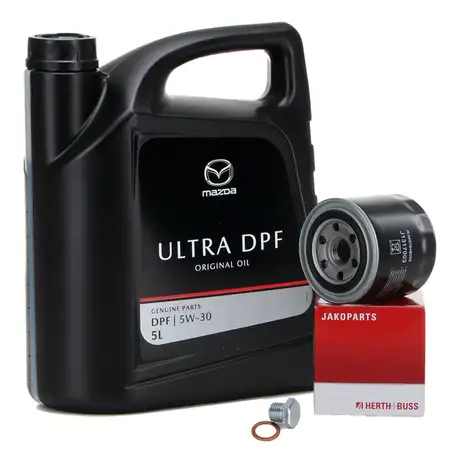 5L 5 Liter ORIGINAL Motor&ouml;l &Ouml;L ULTRA DPF 5W30 + H+B &Ouml;lfilter MAZDA 3 323 5 6 626 CX-7