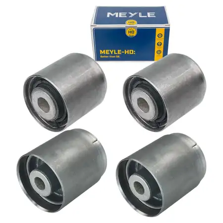 4x MEYLE HD VERST&Auml;RKT Querlenkerlager BMW E60 E61 E63 E64 E65-67 X5 E53 Hinterachse unten