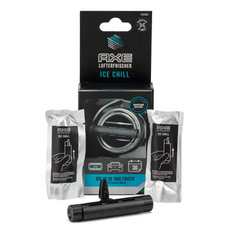 AXE Aluminium Refillable Vent Lufterfrischer Innenraumduft ICE CHILL 44g nachf&uuml;llbar