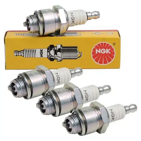 4x NGK 3410 B4LM Z&uuml;ndkerze f&uuml;r Kleinmotoren Gartenger&auml;te Rasenm&auml;her Motors&auml;ge