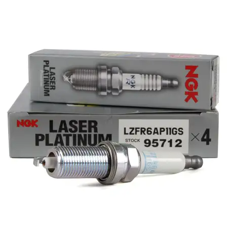 NGK Z&uuml;ndkerze LASER PLATINUM 95712 LZFR6AP11GS f&uuml;r BMW 6-Zylinder