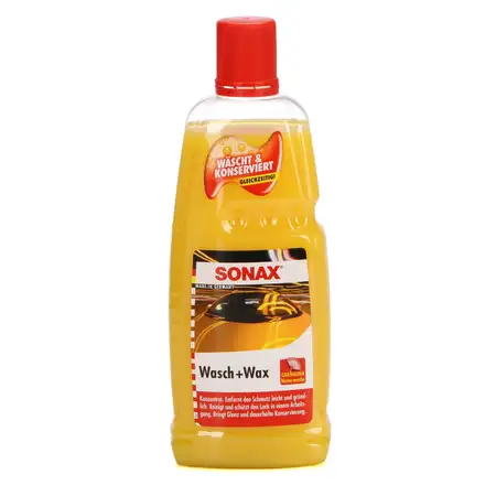 SONAX 313341 Autoshampoo Autopflege Lackpflege Konzentrat WASCH &amp; WAX 1 Liter