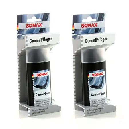 2x 100ml SONAX 340000 GummiPfleger mit hochwertigem Silikon&ouml;l f&uuml;r Auto+Haushalt