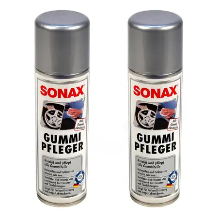 2x SONAX Gummi Pfleger Spraydose Gummipflege Pflegemittel 300ml 340200