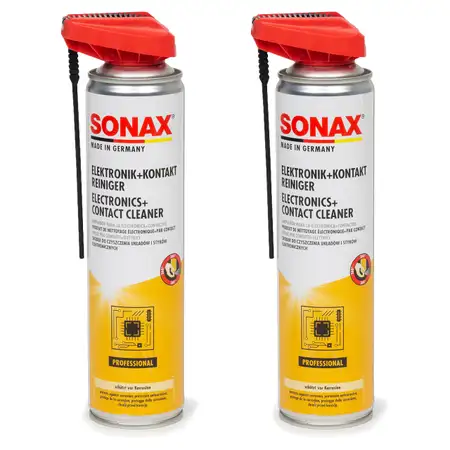 2x 400ml SONAX 04603000 Elektronik + Kontaktreiniger Spezialreiniger mit EasySpray