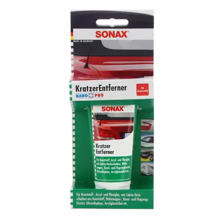 SONAX 305000 Kratzerentferner NanoPro f&uuml;r Kunststoff-, Acryl- und Plexiglas 75ml