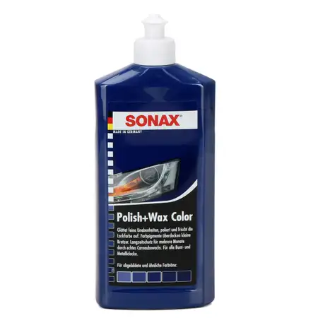 SONAX 296200 POLISH &amp; WAX COLOR Politur &amp; Wachs NanoPro BLAU 500ml