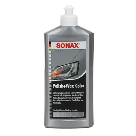 SONAX 293200 POLISH &amp; WAX COLOR Politur &amp; Wachs NanoPro SILBER/GRAU 500ml