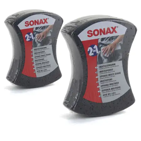 2x SONAX Multi Schwamm Autoreinigung Allesk&ouml;nner Insekten Entfernen 428000