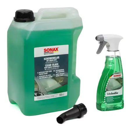 SONAX Scheibenreiniger Scheibenklar Glasreiniger Reiniger Set 5 Liter + 500ml