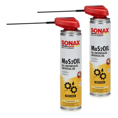 2x 400ml SONAX 339400 MoS2Oil m. EasySpray Universalspray Multifunktions&ouml;l Universal&ouml;l