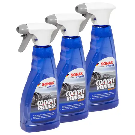 3x SONAX Xtreme CockpitReiniger Innenraumreiniger f&uuml;r Kunststoffe Matteffect