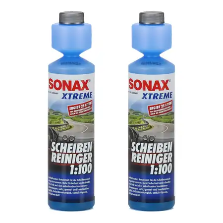 2x 250ml SONAX 271141 XTREME Scheiben Reiniger 1:100 NanoPro Scheiben Klar