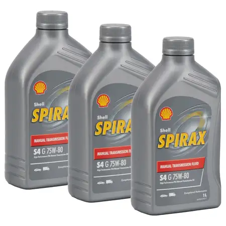 3L 3 Liter SHELL SPIRAX S4 G 75W-80 Getriebe&ouml;l API GL-4 CITROEN PEUGEOT PSA