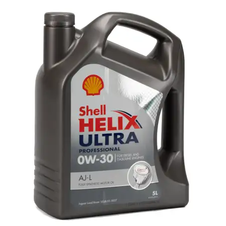 5L 5 Liter SHELL HELIX ULTRA PROFESSIONAL AJ-L 0W-30 Motor&ouml;l &Ouml;l API SN JAGUAR LAND ROVER