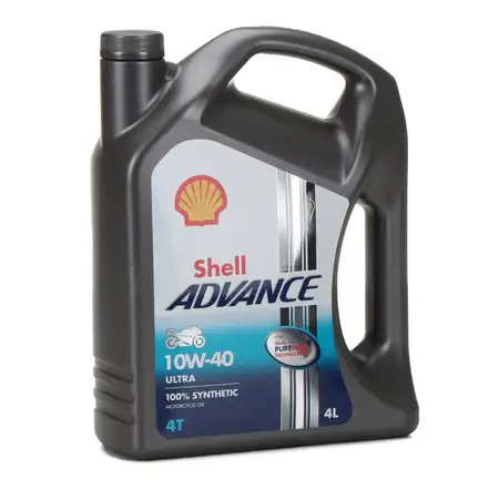 SHELL Motor&ouml;l Motorrad&ouml;l &Ouml;l ADVANCE ULTRA 4T 4-TAKT 10W-40 API SN JASO MA-2 - 4L 4 Liter