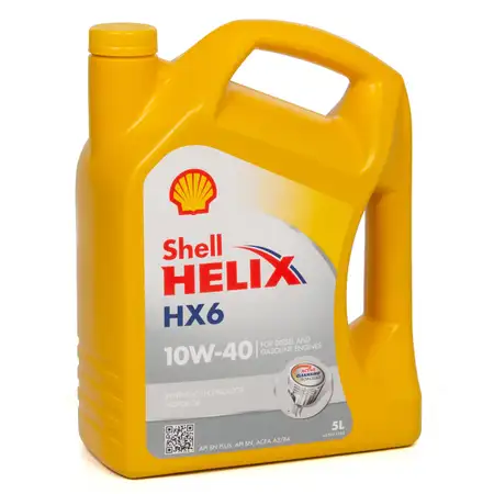 5L 5 Liter SHELL Motor&ouml;l &Ouml;l HELIX HX6 10W-40 10W40 MB 229.3 VW 501.01/505.00