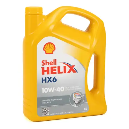 4L 4 Liter SHELL Motor&ouml;l &Ouml;l HELIX HX6 10W-40 10W40 MB 229.3 VW 501.01/505.00