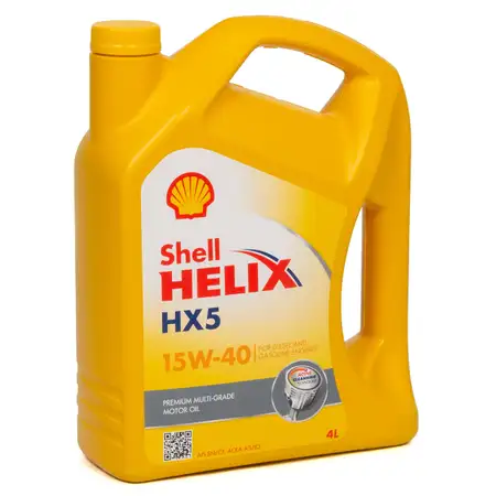 SHELL Motor&ouml;l &Ouml;l HELIX HX5 15W-40 15W40 API SN/CF ACEA A3/B3 - 4L 4 Liter