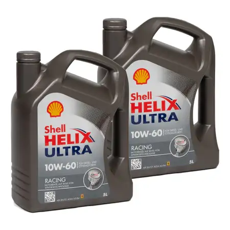 10L SHELL Motor&ouml;l &Ouml;l HELIX ULTRA RACING 10W60 API SN ACEA A3/B3 A3/B4 Ferrari