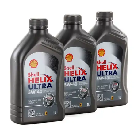 3L 3 Liter SHELL HELIX ULTRA 5W-40 5W40 Motor&ouml;l &Ouml;l MB 226/229.5 VW 502/505.00