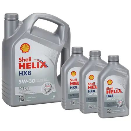 8L 8 Liter SHELL HELIX HX8 5W30 ECT C3 Motor&ouml;l &Ouml;l BMW LL-04 MB 229.31/51 VW 504/507.00