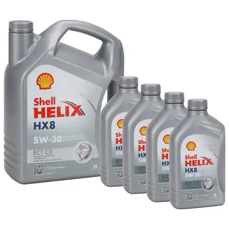 9L 9 Liter SHELL HELIX HX8 5W30 ECT C3 Motor&ouml;l &Ouml;l BMW LL-04 MB 229.31/51 VW 504/507.00