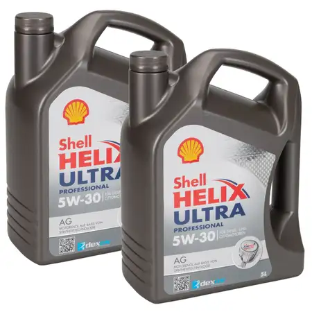 10L 10 Liter SHELL HELIX ULTRA PROFESSIONAL AG 5W-30 Motor&ouml;l &Ouml;l GM OPEL dexos2