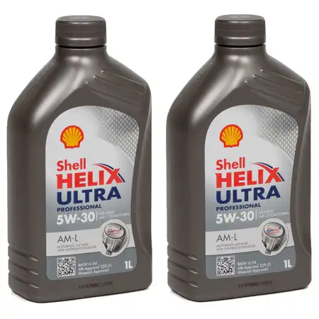 2L 2 Liter SHELL Motor&ouml;l &Ouml;l HELIX ULTRA Professional AM-L 5W30 f&uuml;r BMW LL-04