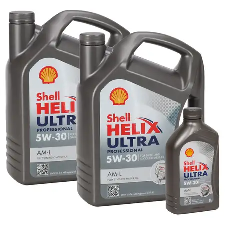 11L 11 Liter SHELL Motor&ouml;l &Ouml;l HELIX ULTRA Professional AM-L 5W30 f&uuml;r BMW LL-04