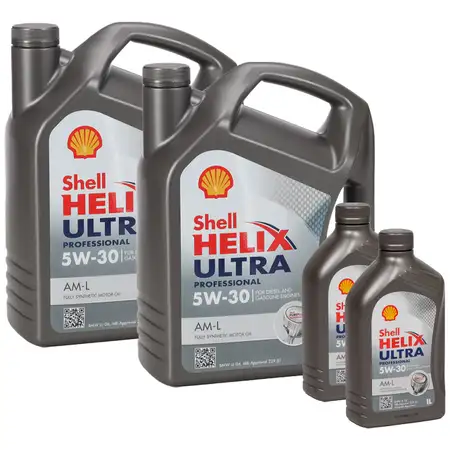 12L 12 Liter SHELL Motor&ouml;l &Ouml;l HELIX ULTRA Professional AM-L 5W30 f&uuml;r BMW LL-04